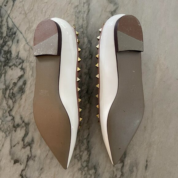 Valentino Rockstud Pointed Toe Ballerina Flat - Picture 7 of 7